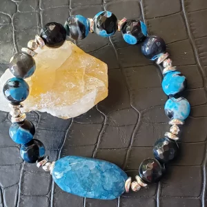 Blue & Black Fire Agate