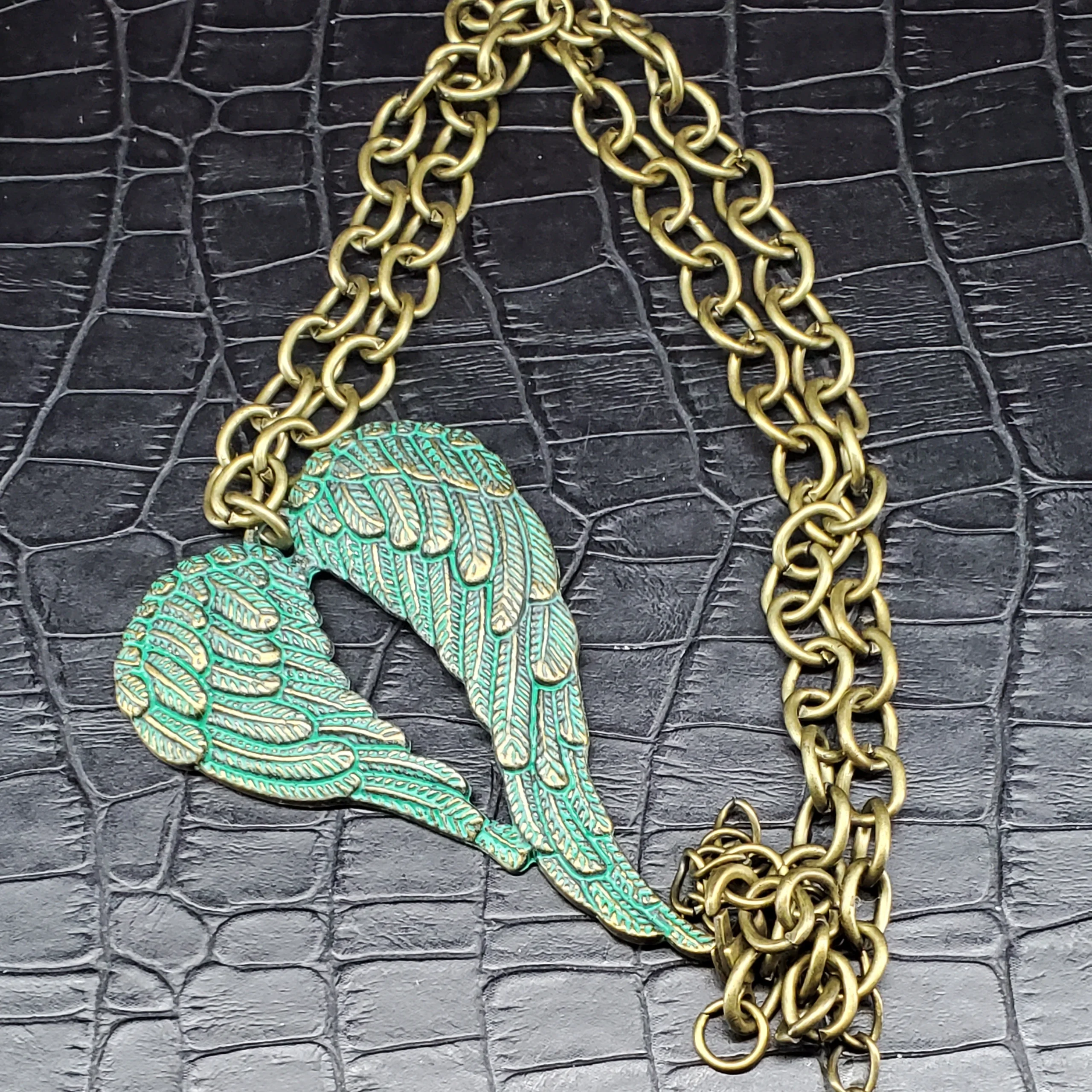 Patina Wings Necklace