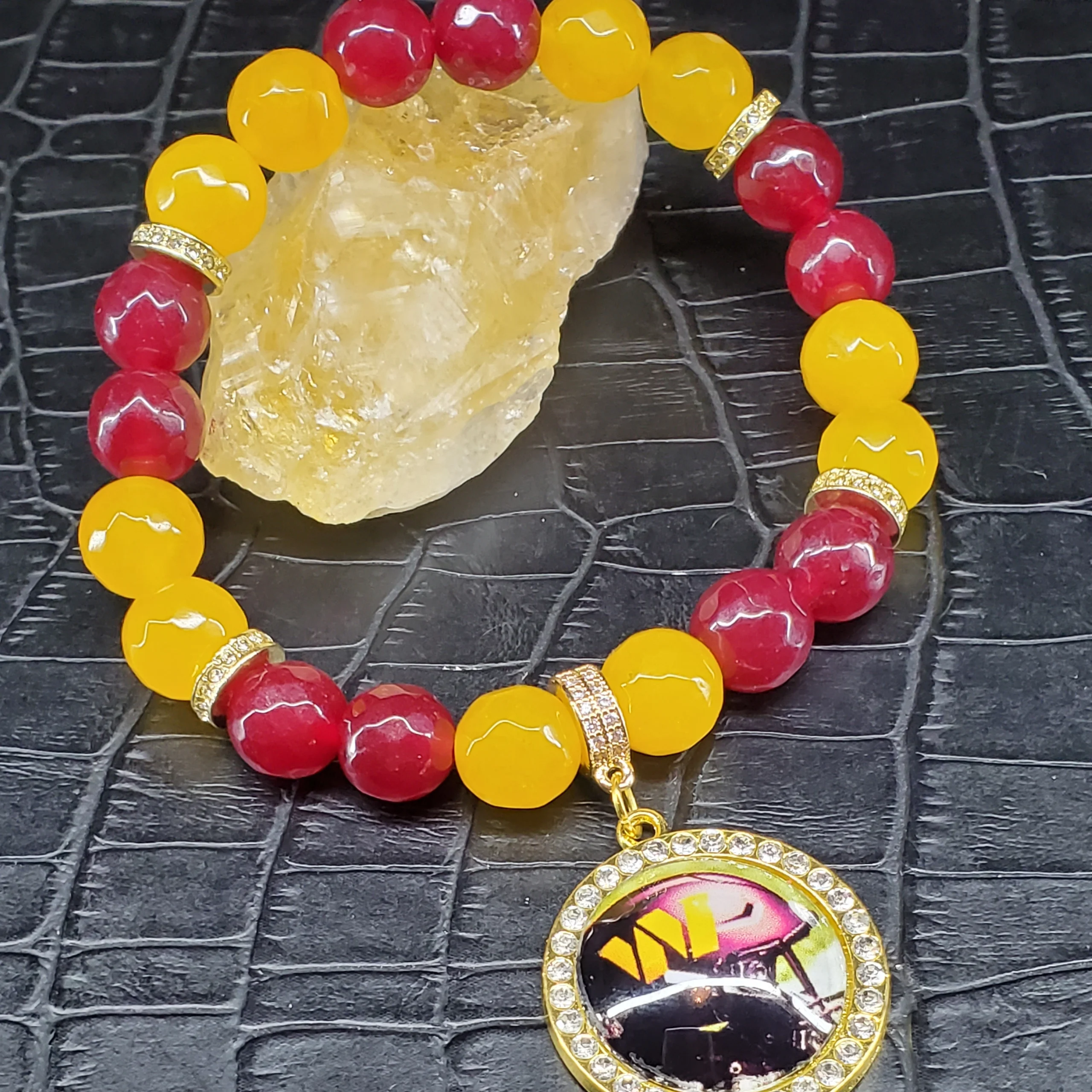 Washington Commanders Jade Bracelet