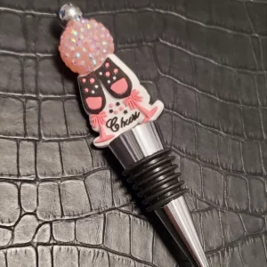 Wine Stopper Festive In Pink