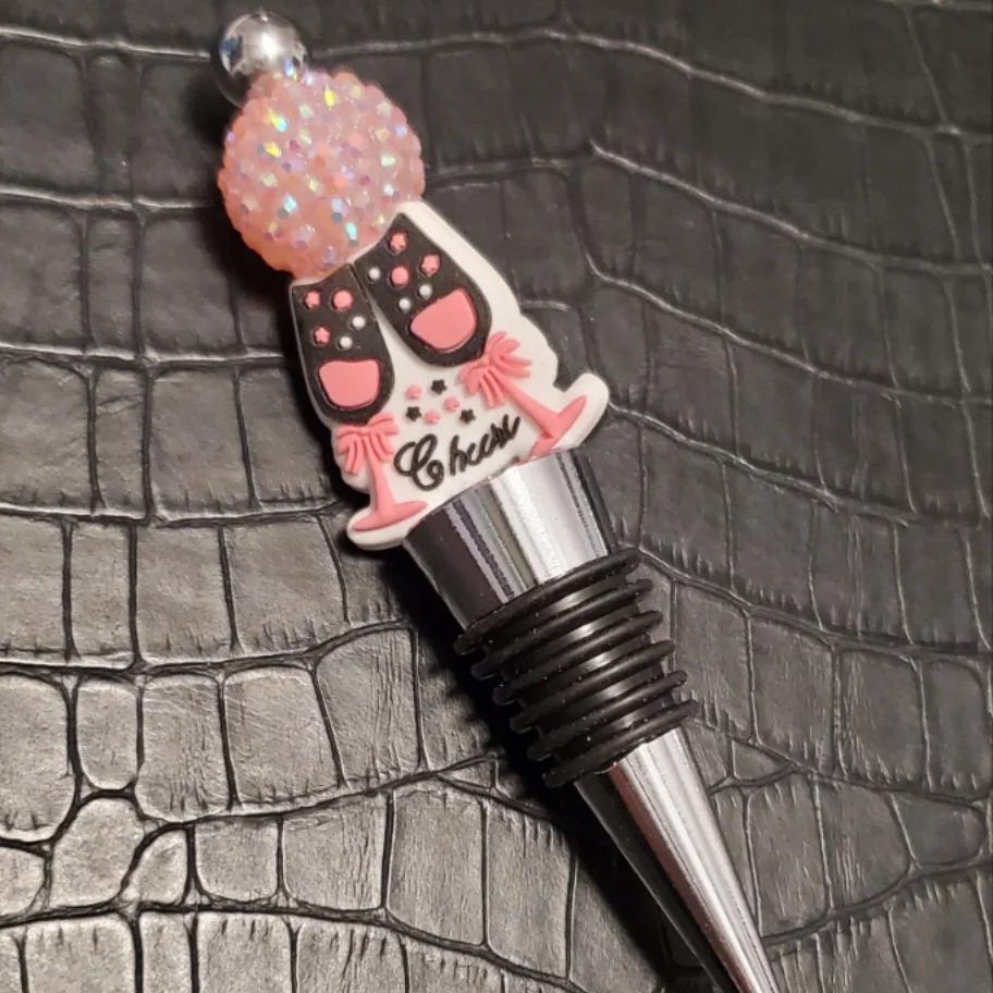 Wine Stopper Festive In Pink